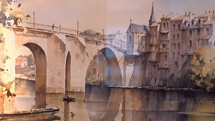 L'aquarelle, un genre longtemps méprisé qui retrouve ses lettres de noblesse.
 (Copie écran France 3 Limousin)