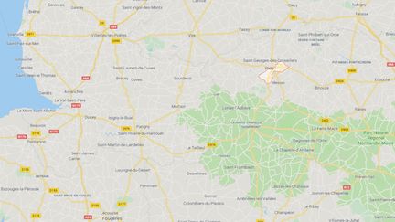 Marche silencieuse après le suicide d'un cadre de l’hôpital de Flers (&copy; Google Maps)