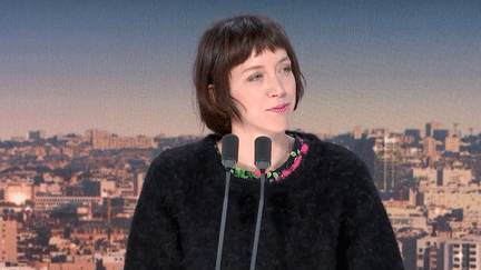 La comédienne, Sara Giraudeau, le 15 janvier 2024. (RADIOFRANCE / FRANCEINFO)