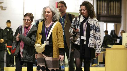 La famille de Samuel Paty lors du procès, le 8 novembre 2024 (THOMAS SAMSON / AFP)