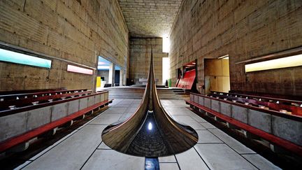 &nbsp; (Les oeuvres d'Anish Kapoor sont exposées au couvent de la Tourette, à Eveux © MaxPPP)