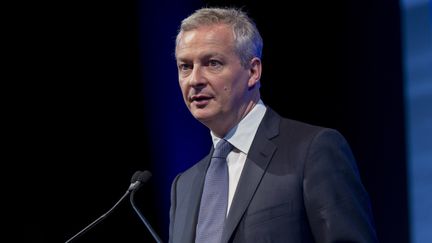 Le ministre de l'Economie Bruno Le Maire, le 15 juin 2015, au congrès de la Fédération française du bâtiment, à La Baule (Loire-Atlantique), le 15 juin 2018.&nbsp; (ESTELLE RUIZ / CROWDSPARK / AFP)