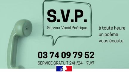 Le numéro d'appel du serveur vocal poétique, relayé sur le compte du ministère de la Culture. (CAPTURE D'ÉCRAN TWITTER)