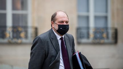 Le ministre de la Justice, Eric Dupont-Moretti, dans la cour de l'Elysée, le 9 décembre 2020. (ARTHUR NICHOLAS ORCHARD / HANS LUCAS / AFP)