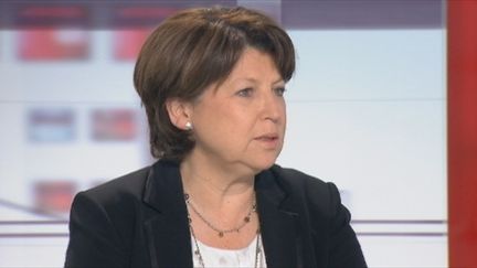 Martine Aubry était l'invitée des 4 Vérités, sur France 2, le 17 mai 2012. (FTV)