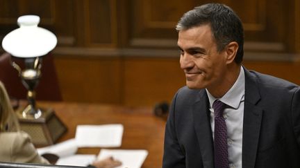 Spanish Prime Minister Pedro Sanchez on May 30, 2024 in Madrid (Spain).  (BURAK AKBULUT / AFP)