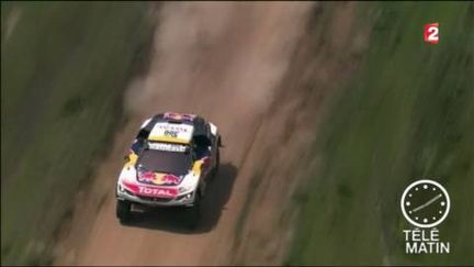 Sébastien Loeb lors de la première étape du Dakar le 2 janvier 2017 (FRANCE 2)