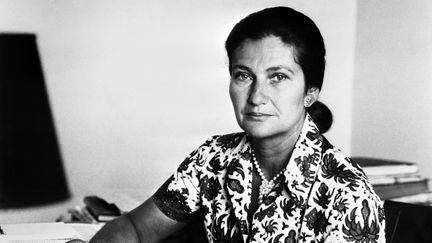 Simone Veil, le 30 juin 1974, au ministère de la Santé, à Paris.&nbsp; (AFP)