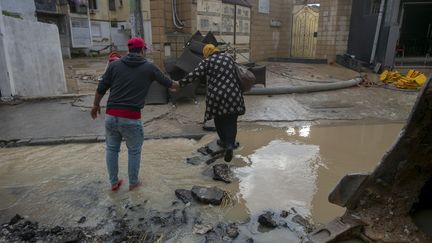 Rue inondée à Tunis le 28 octobre 2019 (AFP - YASSINE GAIDI / ANADOLU AGENCY)