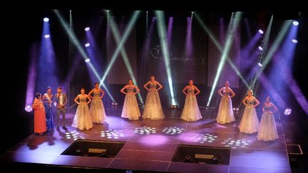 Les candidates pour devenir Miss Nouvelle-Calédonie à Nouméa, le 21 août 2021. (CLOTILDE RICHALET / HANS LUCAS / AFP)