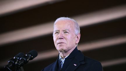 Joe Biden, le président américain, dans le Wisconsin, le 20 décembre 2023. (MANDEL NGAN / AFP)