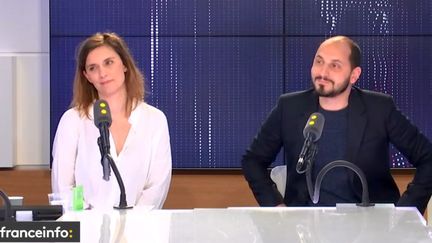 Les journalistes Camille Girerd et Kartim Rissouli (C Politique), invités de franceinfo le 28 mai 2019 (RADIO FRANCE)