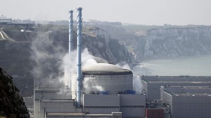 Deux fissures ont été repérées dans la centrale nucléaire de Penly (Seine-Maritime), ici en avril 2012 (image d'illustration). (CHARLY TRIBALLEAU / AFP)