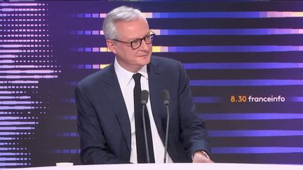 Bruno Le Maire, ministre de l’Économie et des Finance était l'invité du "8h30 franceinfo", jeudi 23 novembre 2023. (FRANCEINFO / RADIOFRANCE)