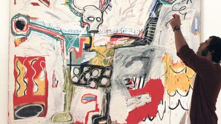 "Sans titre", de Jean Michel Basquiat, au musée Guggenheim de Bilbao (2 juillet 2015)
 (Luis Tejido / EPA / Newscom / MAXPPP)