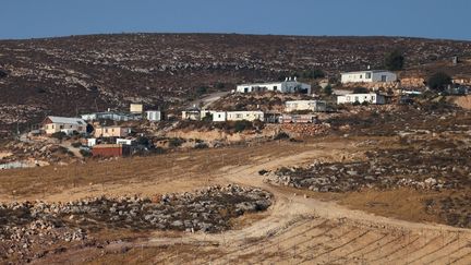 New buildings are constructed in the illegal Israeli settlement of Elon Moreh, built in the occupied West Bank, on July 19, 2024. (JAAFAR ASHTIYEH / AFP)