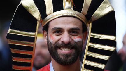 Les "Pharaons" égyptiens ont dû se passer de leur attaquant Mohamed Salah, vendredi 15 juin, lors du premier match contre l'Uruguay. Allez, on garde le sourire. (JORGE GUERRERO / AFP)