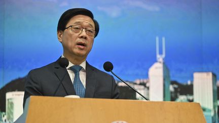 John Lee, le chef de l'éxécutif hongkongais, le 30 mai 2023. (PETER PARKS / AFP)