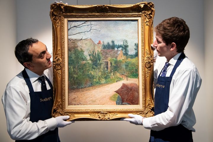 "Le Jardin de Pissarro" de Gauguin mis en vente aux enchères chez Sotheby's.
 (BERTRAND GUAY / AFP)