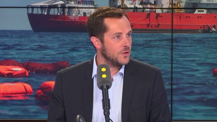 Nicolas Bay, eurodéputé Rassemblement national, invité de franceinfo lundi 13 août. (FRANCEINFO)