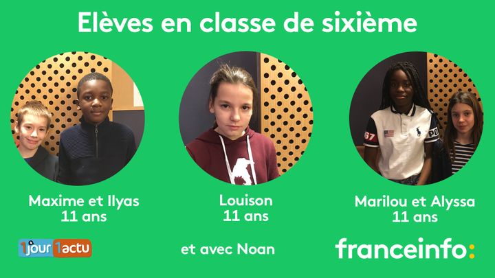 franceinfo junior, une émission en partenariat avec le magazine d'actualités pour enfants 1jour1actu et 1jour1actu.com. (FRANCEINFO / RADIOFRANCE)