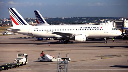 Des avions d'Air France sur le tarmac de l'aéroport d'Orly, en 2012. (STEPHANE FRANCES / ONLY FRANCE / AFP)