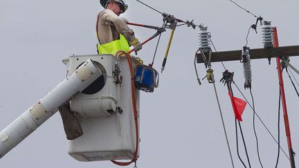 Quelques coupures de courant ont toutefois &eacute;t&eacute; signal&eacute;es pr&egrave;s de Coral Gables (Floride). (C. W. GRIFFIN / AP / SIPA)