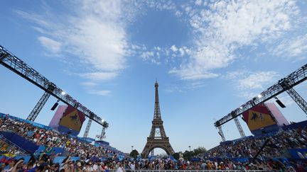 Le parc des Champions, dans les jardins du Trocadéro à Paris, 29 juillet. (LIYING / XINHUA)