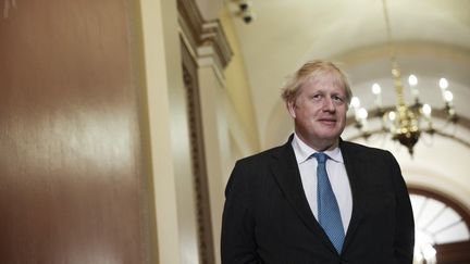 Le Premier ministre britannique, Boris Johnson, lors d'une visite au Congrès américain à Washington, le 22 septembre 2021. (ANNA MONEYMAKER / GETTY IMAGES NORTH AMERICA / AFP)