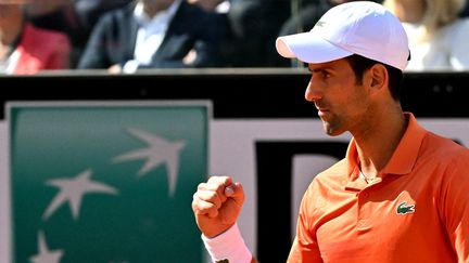 Novak Djokovic en finale du Masters 1000 de Rome, le 15 mai 2022. (ANDREAS SOLARO / AFP)