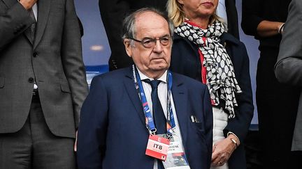 Noël Le Graët lors de la rencontre entre l'équipe de France et le Danemark au Stade de France, le 3 juin 2022. (MATTHIEU MIRVILLE / AFP)