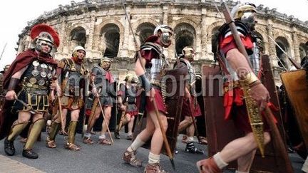 Les Grand jeux romains devant les Arènes de Nîmes (28 avril 2012)
 (Pascale Guyot / AFP)