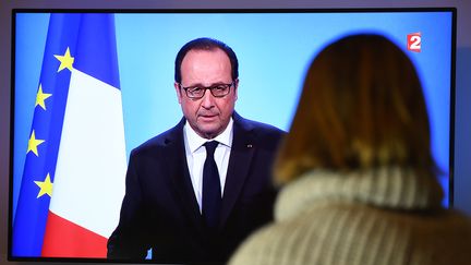 François Hollande a annoncé, jeudi depuis l'Elysée, son renoncement à briguer un second mandat, laissant sous le choc une partie des militants PS (DAMIEN MEYER / AFP)