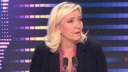 Marine Le Pen invitée sur franceinfo, le 29 juin 2022. (FRANCEINFO / RADIOFRANCE)