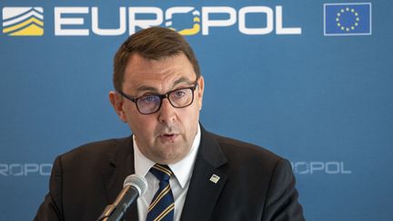 Jean-Philippe Lecouffe, directeur exécutif adjoint des opérations d'Europol, en juin 2021. (JERRY LAMPEN / ANP VIA AFP)