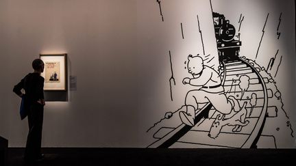 L'exposition Hergé au Grand Palais, à Paris, le 26 septembre 2016. (CHRISTOPHE PETIT TESSON / EPA)