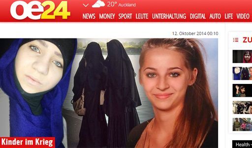 Jeunes autrichiennes parties pour le djihad en Syrie. Samra Kesinovic aurait été assassinée (Capture écran OE24)