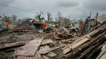 Des habitations d&eacute;truites &agrave; Port-Vila, sur l'archipel du Vanuatu, le 15 mars 2015. (UNICEF PACIFIC / AFP)