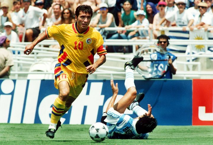 L'ancien meneur de jeu roumain, Gheorghe Hagi, lors de la Coupe du monde 1994 aux Etats-Unis. (AFP)