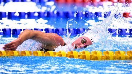 La nageuse française Anastasiia Kirpichnikova lors des séries du 1 500m des Mondiaux de natation de Fukuoka, le 24 juillet 2023 (YUICHI YAMAZAKI / AFP)
