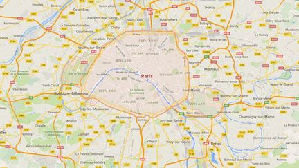 Capture d'&eacute;cran de Google Maps pointant Paris o&ugrave; un policier est poursuivi pour corruption. (GOOGLEMAPS)