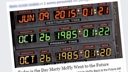 &nbsp; (De fausses dates annoncent l'arrivée de Marty McFly depuis plusieurs mois © Capture d'écran Facebook)