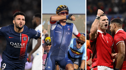 Les footballeurs parisiens, le cycliste Christophe Laporte et les rugbymen gallois ont marqué le week-end de sport. (AFP)