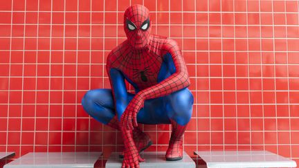 Un homme déguisé en Spider-Man fait partie des fans réunis à la Super Comic Convention au Excel Center de Docklands à Londres (Grande-Bretagne), le 20 février 2016. Photo d'illustration. (STEPHEN CHUNG/LNP / MAXPPP)