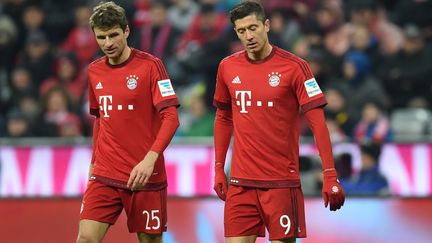 Thomas Müller et Robert Lewandowski (Bayern Munich) (CHRISTOF STACHE / AFP)