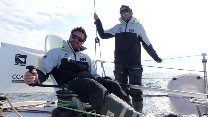 Anthony Marchand (à gauche) et Fabien Delahaye (à droite) sont parmi les favoris de la Transat en Double 2021. (GROUPE GILBERT)