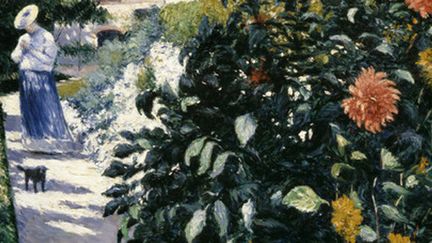 Elément du tableau "Les Dahlias, jardin du Petit Gennevilliers", 1893
 (© Paris, Brame &amp; Lorenceau)