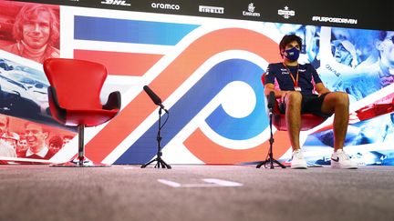 Le siège vide de&nbsp;Sergio Perez, le 31 juillet 2020,&nbsp;Silverstone, au Royaume-Uni. (F1 / DPPI MEDIA / AFP)