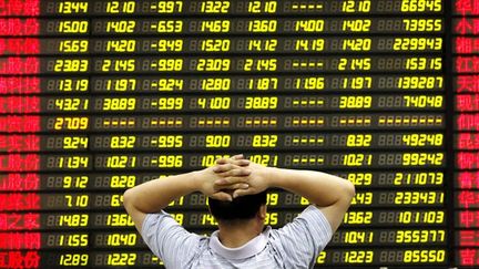 &nbsp; (La Bourse de Shanghai a plongé de 8,5% lundi © Maxppp)