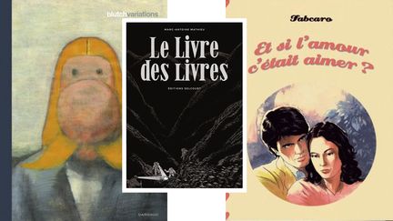 TROIS AUTEURS, TROIS LIVRES POUR L'HUMOUR DE L'ART (BLUTCH, DARGAUD / MARC-ANTOINE MATHIEU, DELCOURT / FABCARO, 6 PIEDS SOUS TERRE)